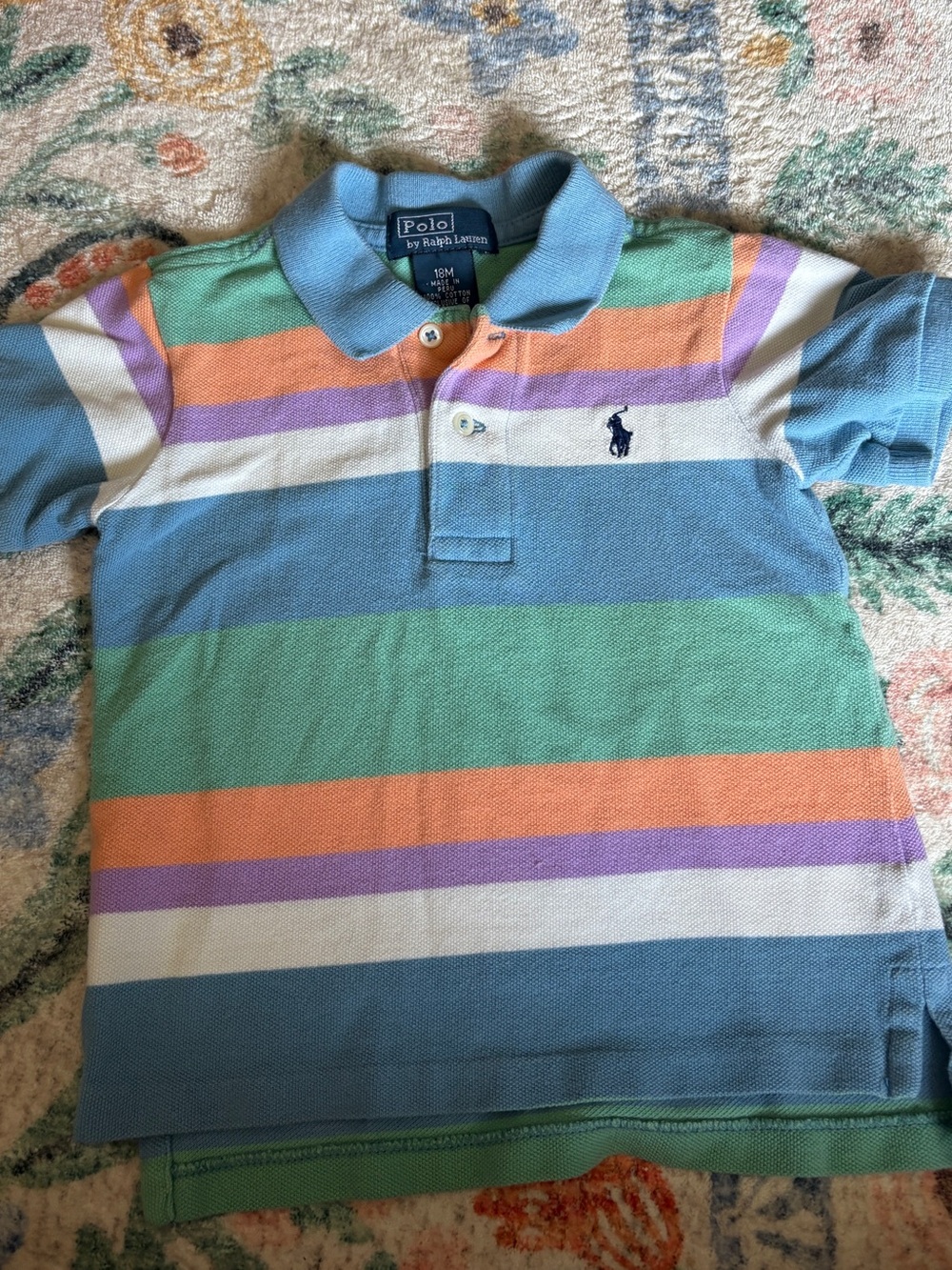 Ralph Lauren Kids Striped Polo Shirt - Pastel Multi